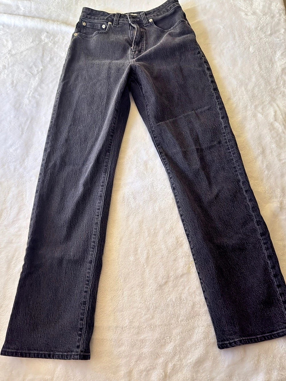 Madewell Curvy 90s Straight Black Jeans Waist 27